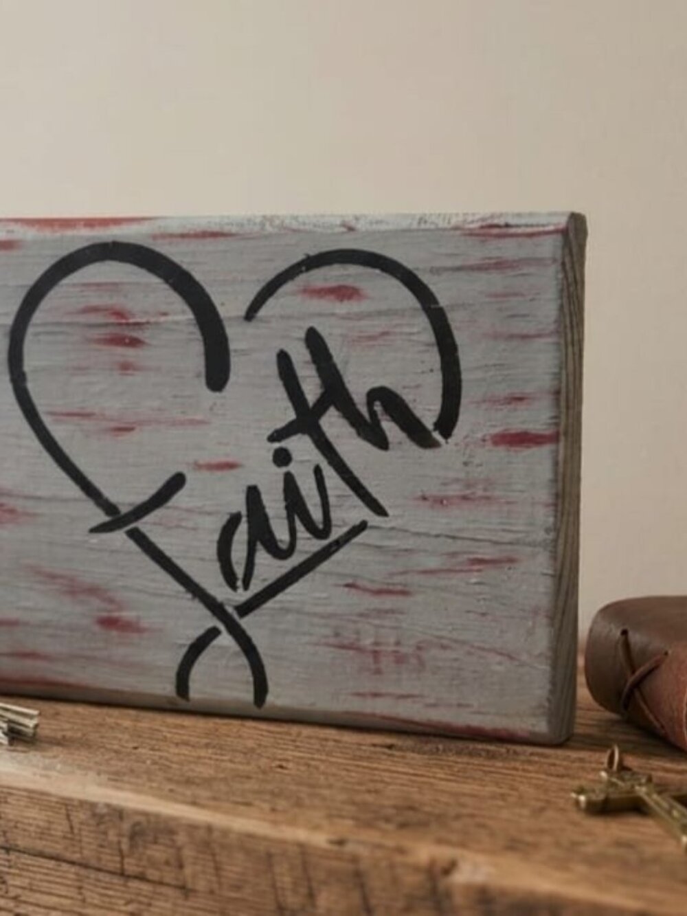 Faith Rustic Wall Sign - Picture 2 of 3